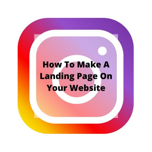 how to make a landing page