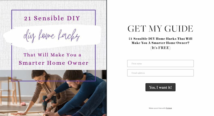 Chas' home hacks flodesk form example